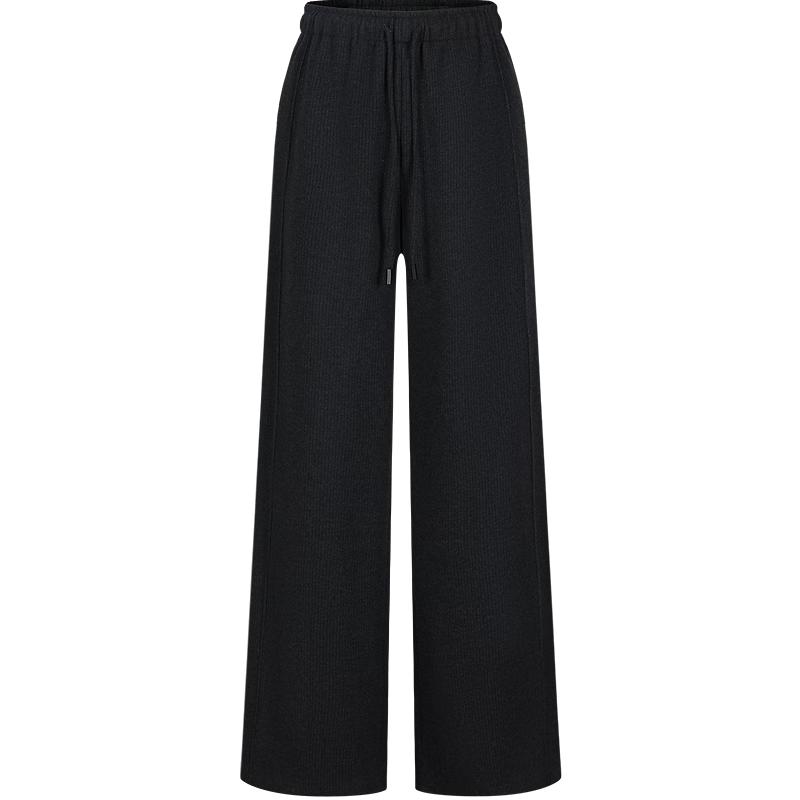 JIUZI ANNACOU Women's Relaxed Fit Jacquard Straight-Leg Casual Pants