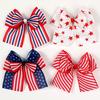Patriotic Double-Layer Bow Hair Clip American Flag Patriotic Bows Independence Day Holiday Hair Accessory