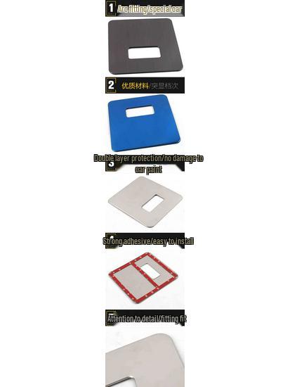 VV7 Driver's Side Stainless Steel Console Storage Box Decorative Sticker