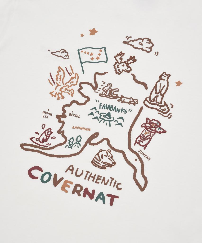 COVERNAT Iceland Line Graphic Long Sleeve White