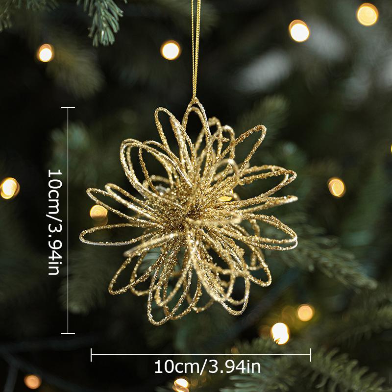 

1 шт. Рождественская елка для дома, детские игрушки, подарок на Рождество, Новый год, золотой полый металлический кулон