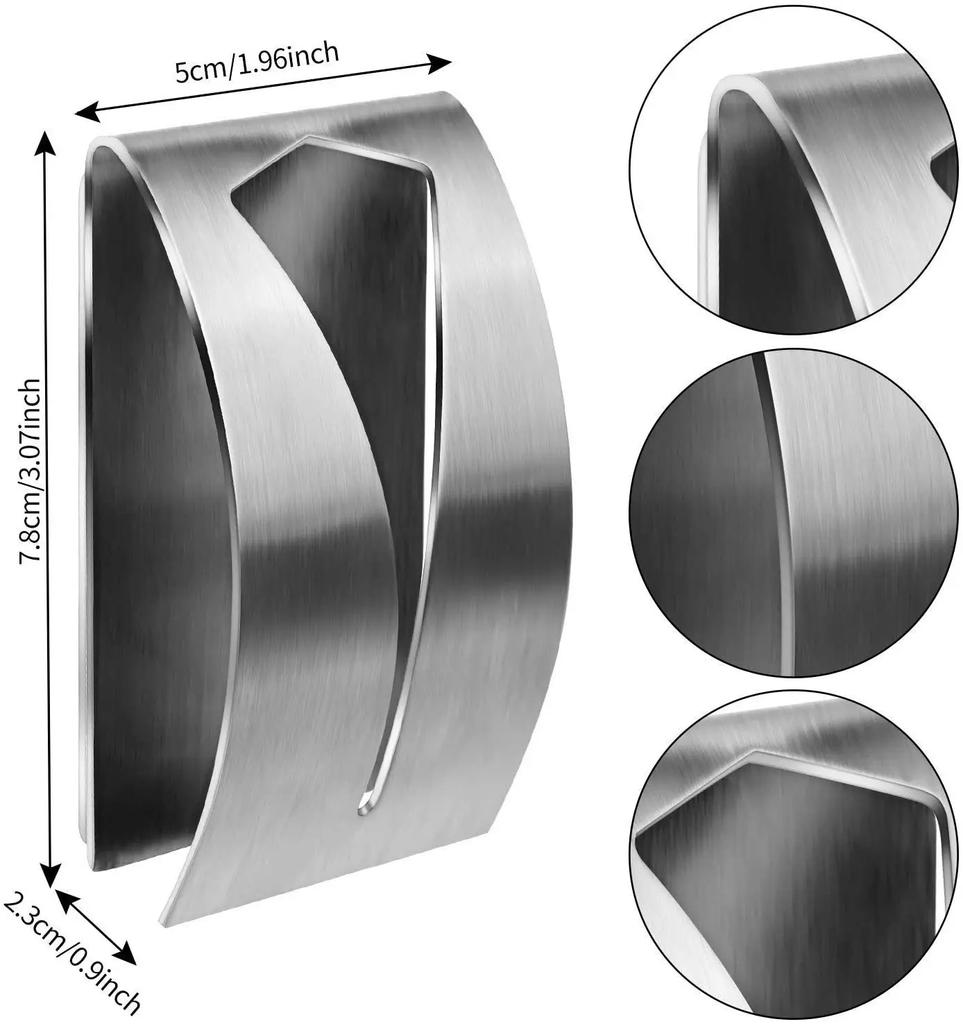 1/2pcs Self Adhesive Stainless Steel Towel Hook Holder Grabber Bathroom Kitchen Dish Towel Hook Wall Mount Non-Drilling