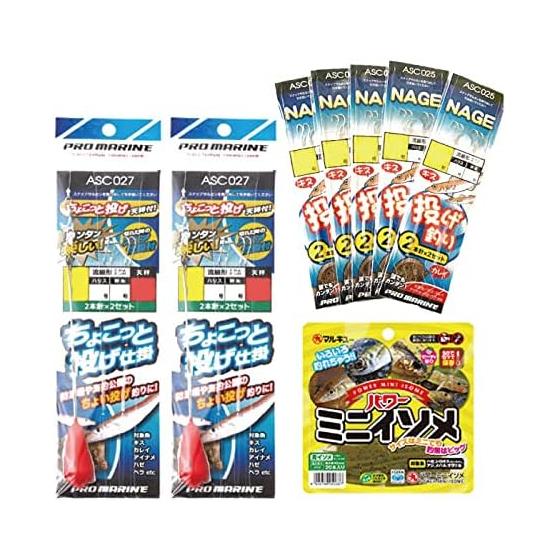 Fishing gear TEN Small cast fishing tackle set selected by a fishing tackle shop One day pack (Slight cast fishing complete fishing tackle, balance,