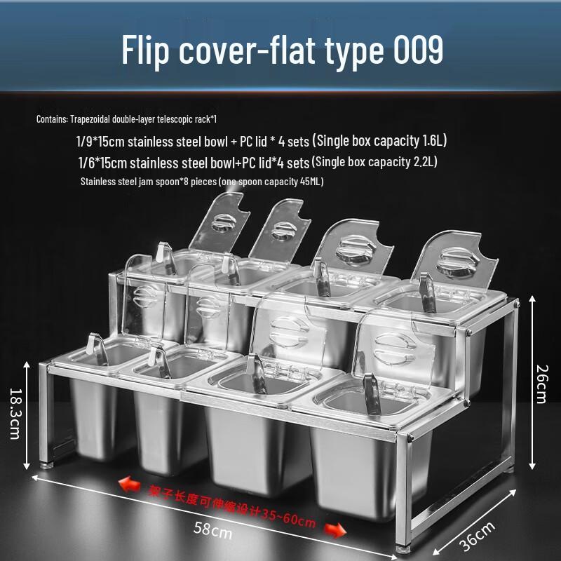 Tangyu Stainless Steel Flip-Lid Condiment Box