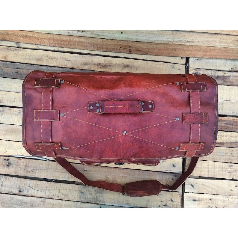 Leather Duffle Bag, Handmade Leather Weekender, Gym Bag Men, Vacation Duffel Bag, Travel Bag, Overnight Bag, Leather Flap Holdall