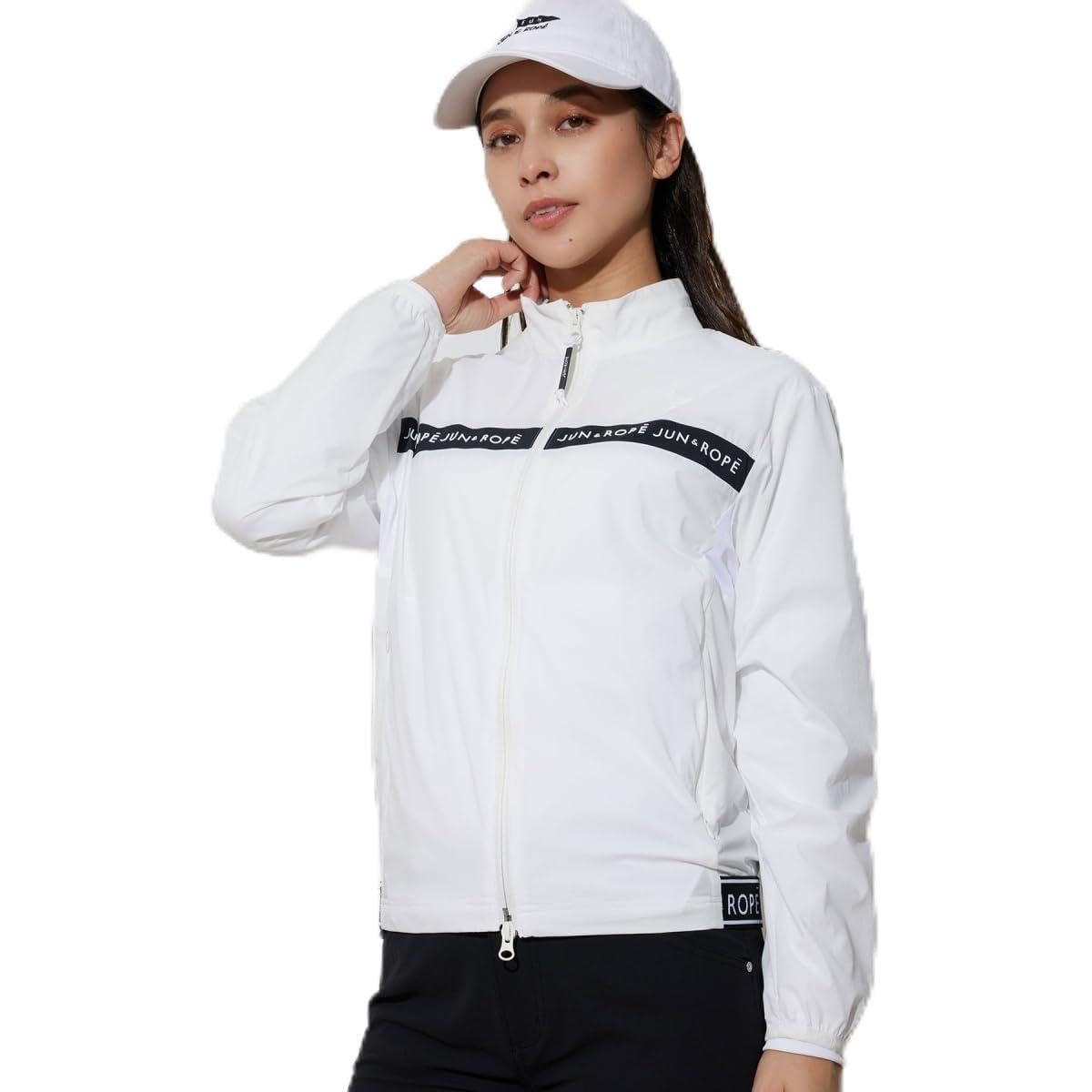 

Blouson Taffeta Front Logo Zip Blouson ERL14000 White [June Andrope] [Water Repellent] Women s (10)