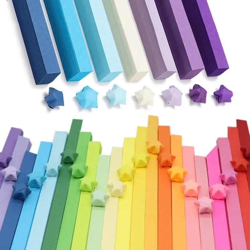 Set de 1030 de coli de hârtie Origami Stea Față-Verso în 27 de Culori Vibrante Aleatorii Perfect pentru Decor Stele Norocoase Handmade Artizanat Artă DIY