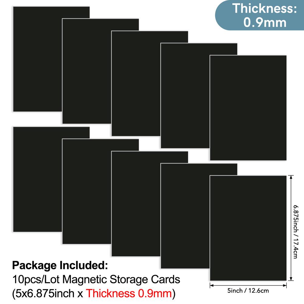 10 шт. 12,6x17,4 см 0,9 мм резиновые магнитные листы, магнитные панели для хранения вырубок и штампов, магнитные карточки для хранения для изготовления открыток