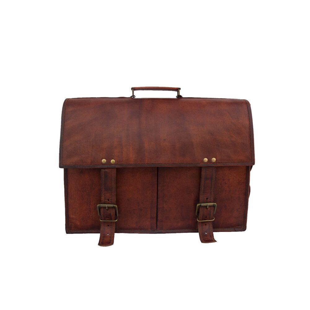 Кожаный портфель Сумка-мессенджер 18 в портфеле для ноутбука Офисная сумка через плечо — фото 3