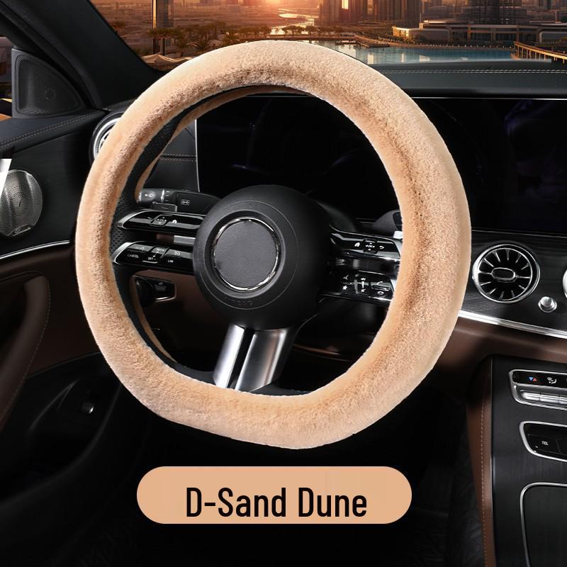 Winter Plush Universal Heated Steering Wheel Cover - Fashionable, Warm, Protective Car Interior Accessory
