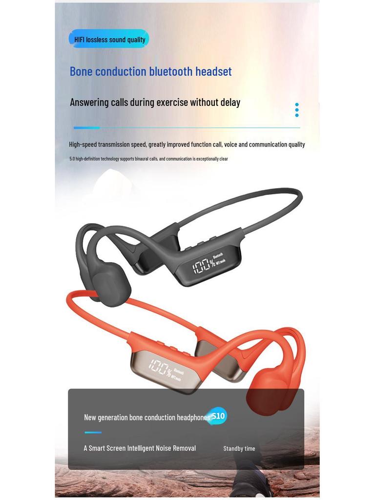 S10 Wasserdichte Knochenschall-Bluetooth-Sportkopfhörer