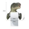 Drill-Free Dinosaur Toilet Paper Holder Wall Mounted Resin Paper Towel Dispenser  For Kitchen