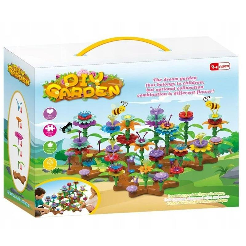 Construction blocks - Spring flowers (148 pcs.)