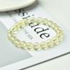 Natural Ice Sugar Yellow Crystal Round Bead Bracelet Old Mine Citrine Loose Bead Bracelet