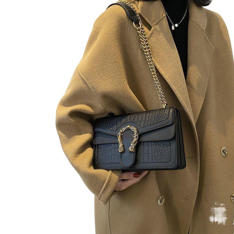 Women's 2024 Trendy Stone & Crocodile Pattern Dionysus Shoulder Crossbody Bag