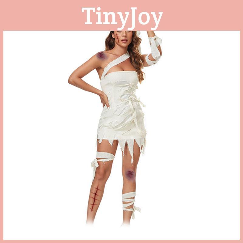 Halloween Mummy Egyptian Zombie Costume Cosplay Outfit Masquerade Women Dress