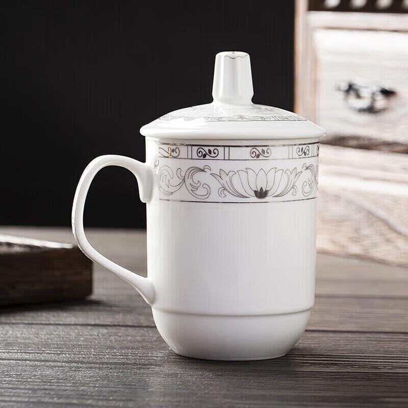 Ceramic Office Conference Cups Set with Lids