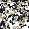 Plastic Round Safety Eyes, 100 Pieces Plastic Safety Eyes With Washer For DIY Crafts Accessory