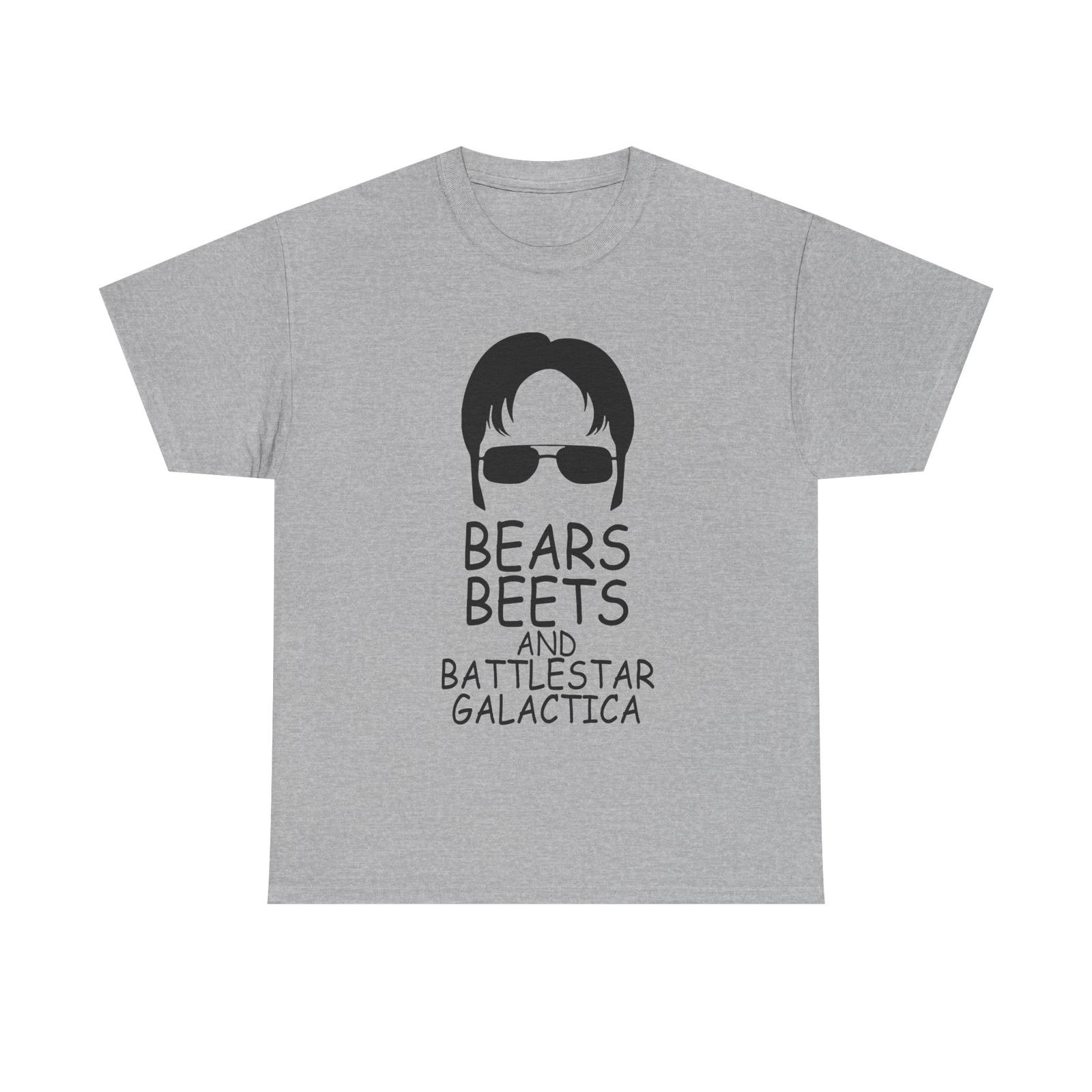 26 Bears Beets Battlestar Galactica Tee The Office Quote Shirt Dwight Schrute Fan Unisex T-Shirt L