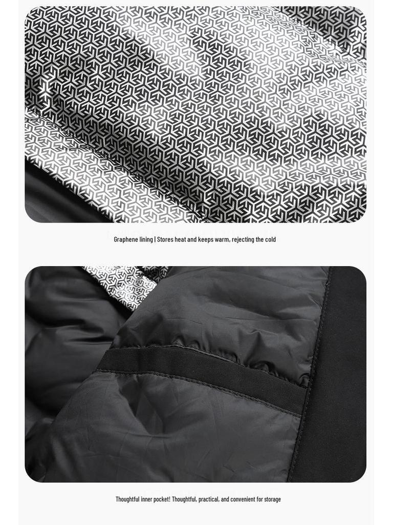 Men's Winter Hooded Warm Down Jacket - Versatile Double-Open Fashion Windbreaker