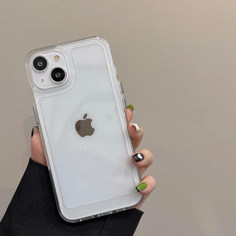 HD Clear Acrylic Case For iPhone 17 Air 16 15 Plus 14 13 12 11 Pro Max XR X XS Plus Mini Luxury Shockproof Soft Frame Hard Cover