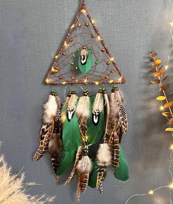 Üçgen Rüya Yakalayıcı Rüzgar Çanı Asılı Dekorasyon Yeni El Sanatları Yaratıcı Oturma Odası Yatak Odası Dekorasyonu Rüzgar Çanı Hediyesi