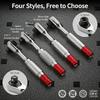 High Torques 1/4Inch Ratchet Wrench Socket with 2 Directional Mechanism and Swivels Head for Accessing Tight Confined Space