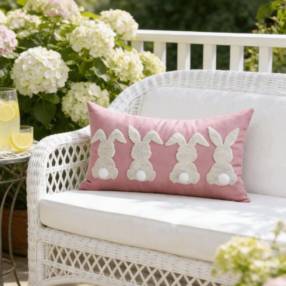 Embroidered Throw Pillow Cover Rectangular Waist Cushion Cover Adorable Cushion Cover Living Room 1181x1969 in розовый 990₽