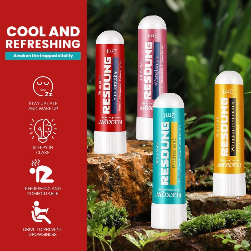 4Pcs Nasal Stick Long Lasting Effect Refreshing Stick Plant Essential Oil Ingredients Nasal Inhalation Cooling Oil