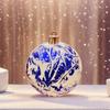 2025 Cross Border New Ink Style Christmas Ball, Sparkling Powder and Hand Drawn Christmas Ball Decoration Window Pendant