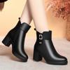 Fashion AIYUQI Women's Winter Boots 2025 New High Heeled Women's Short Boots Platform Natural Wool Non Slip Bottom Mom Snow Boots Female