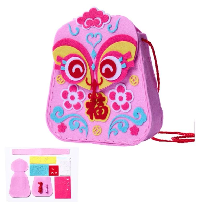 

Зшийте власні гаманці Набори для шиття сумок Допомагають розвивати дрібну моторику DIY Набори для виготовлення сумок-клатчів, сумок через плече з аксесуарами рожевий