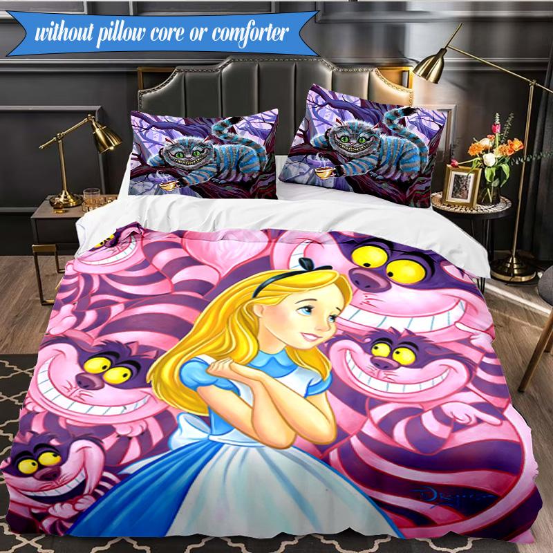 Alice and the Cat 3pcs K-pop Music Group Bedding set,Ideal for Bedroom, Dormitory,Including Duvet Cover And 2pcs Pillowcases,Fan Gifts