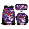 Friday Night Funkin 3-piece Set for Children and Elementary School Students, Large Capacity Backpack, Meal Bag, Pencil Case