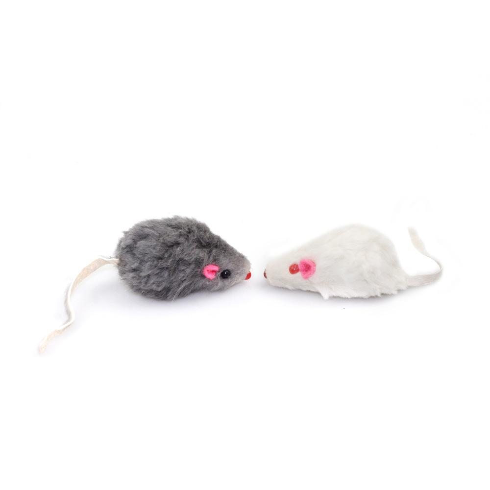 100PC/Lot Rabbit Fur Pet Cat Mouse Toys Pet Kitten Playing Toys Cat Mice Toys Pet Supplies