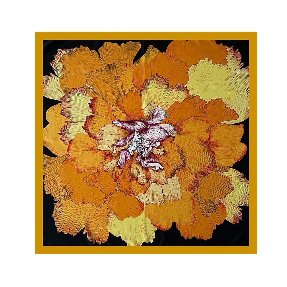 Alleskombinierbarer Seidenschal für Damen Persönlichkeit Seidenschal Modisch Hochwertiges Tuch Dünner Sonnenschutz Nackenschutz Temperament Bedruckter Schal