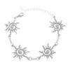 Earrings Bracelet Double Sun Spiral Pendant Retro Ethnic Style Bracelet Micro-Paved Cubic Zirconia Inlaid Sun Shape Drop Earrings Jewelry Gift