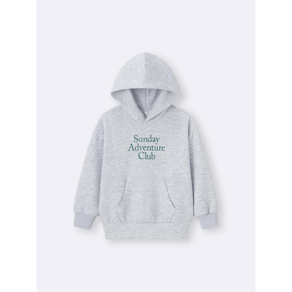 Gu By Uniqlo Kids Puff Sweatshirt Hoodie  Logo 