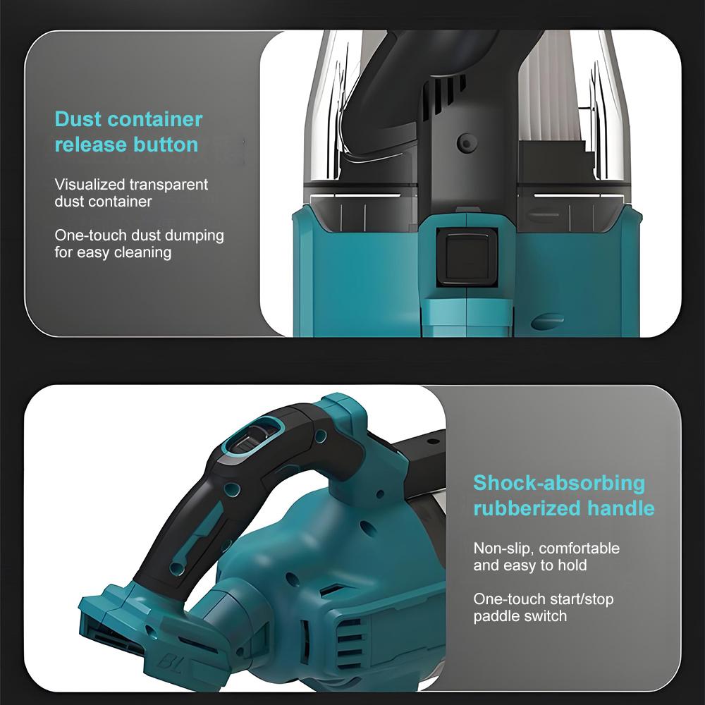 Wireless Lithium-Ion Cordless Vacuum Cleaner Portable Handheld Durable Home Car Use with Strong Suction Power Cleaning Machine