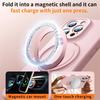 Magnetic Bracket Phone Case For iPhone Air 17 16 15 14 13 Pro Max for Magsafe Liquid Silicone 360°Rotate Metal Ring Stand Cover