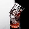 2pcs Set 10.8oz 315ml Foreign Wine Glasses Creative Crystal Carving Whiskey Glass Scotch Bourbon Vodka Cup Transparent Drinkware