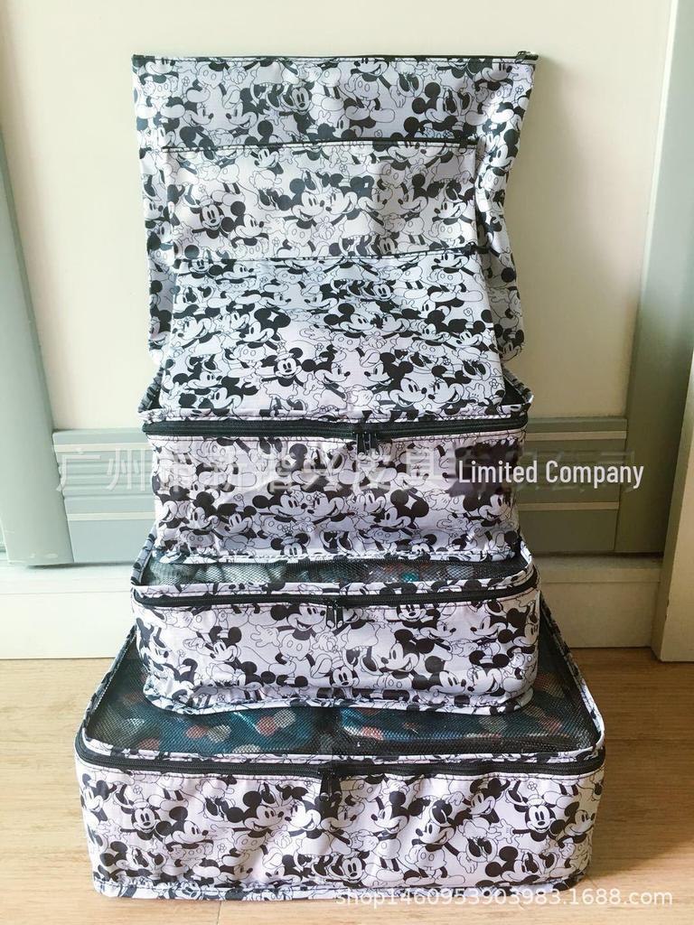 Cartoon Merlot Waterproof Cinnamon Pudding 6-Piece Travel Clothing Storage Set