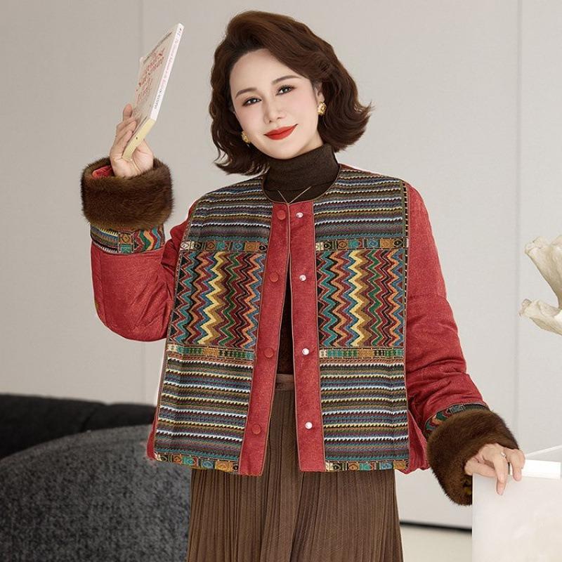 

Зимнее женское ретро-пальто для тепла, осенне-зимняя новая женская одежда 5XL [recommended 150-80kg] оранжевый