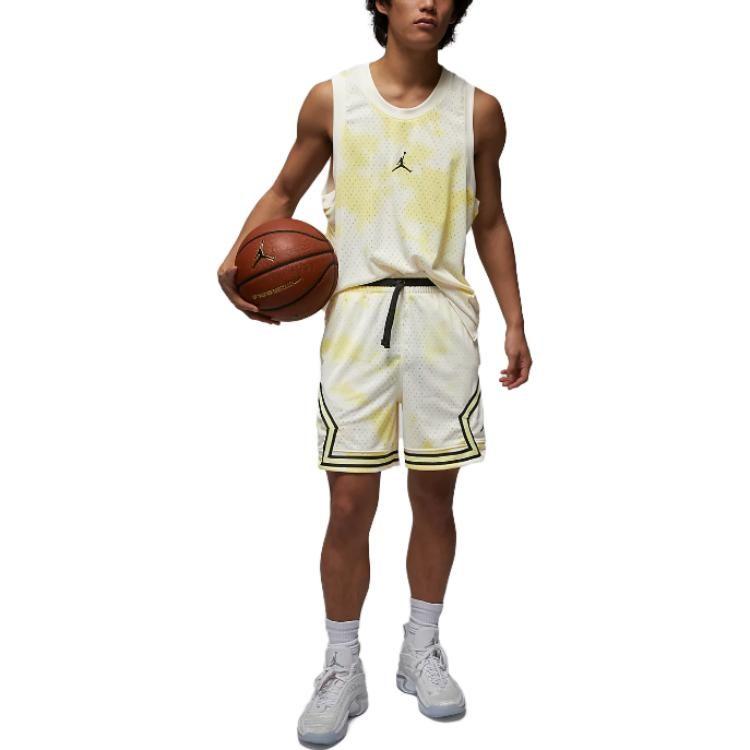 Jordan Casual Shorts Men's White Yellow Moderate DZ0563-110