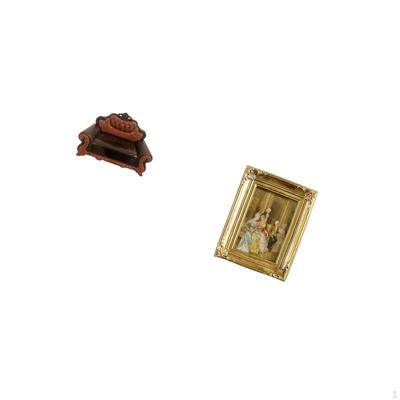 Miniature Resin Sofa Chair Photo Frame Model DIY Accessory Furniture Room Display Holder Poster