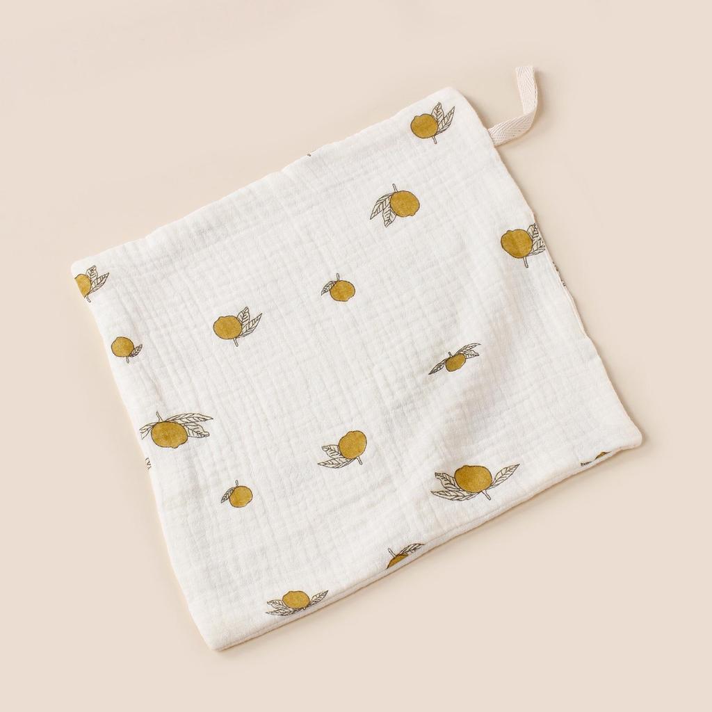 Baby Soft Cotton Muslin Handkerchief with Lanyard