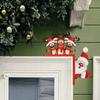 Cartoon Santa Claus Door Frame Santa Claus Door Frame Trim Christmas Door Corner Sign  Navidad
