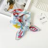 55 Cotton And Linen Headscarf Summer And Autumn Floral Silk Scarf Sweet Versatile Square Scarf Small Scarf Women'S Thin Decorative Silk Scarf
