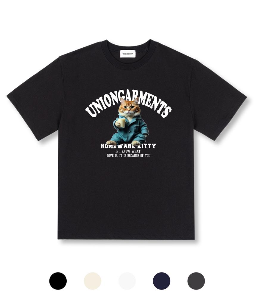 UNION GARMENTS Homewear Cat Oversized Short Sleeve T-Shirt 5 Colors