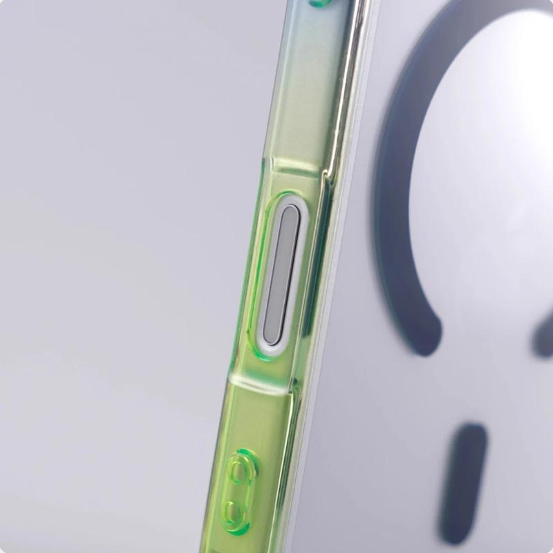 Gradient Color Transparent Magnetic Case For For Iphone 17 16 Pro Max 1 14 Plus 13 For  Lens Holder Shockproof Clear Cover